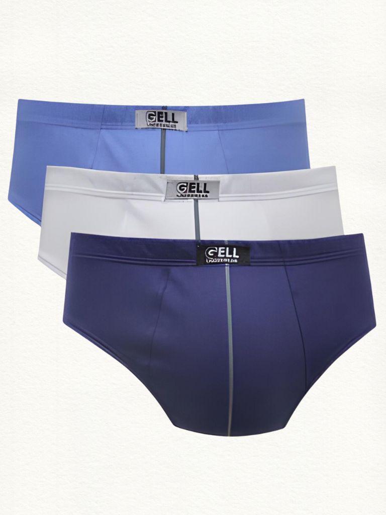 Kit 3 Cuecas Slip Algodão Com Viés Frontal - Gell Store