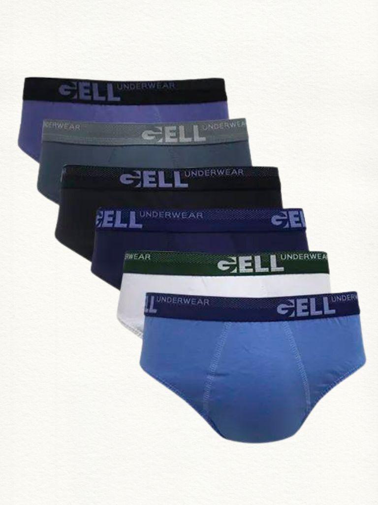 Kit 6 Cuecas Slip Algodão Com Elástico Personalizado Gell - Gell Store