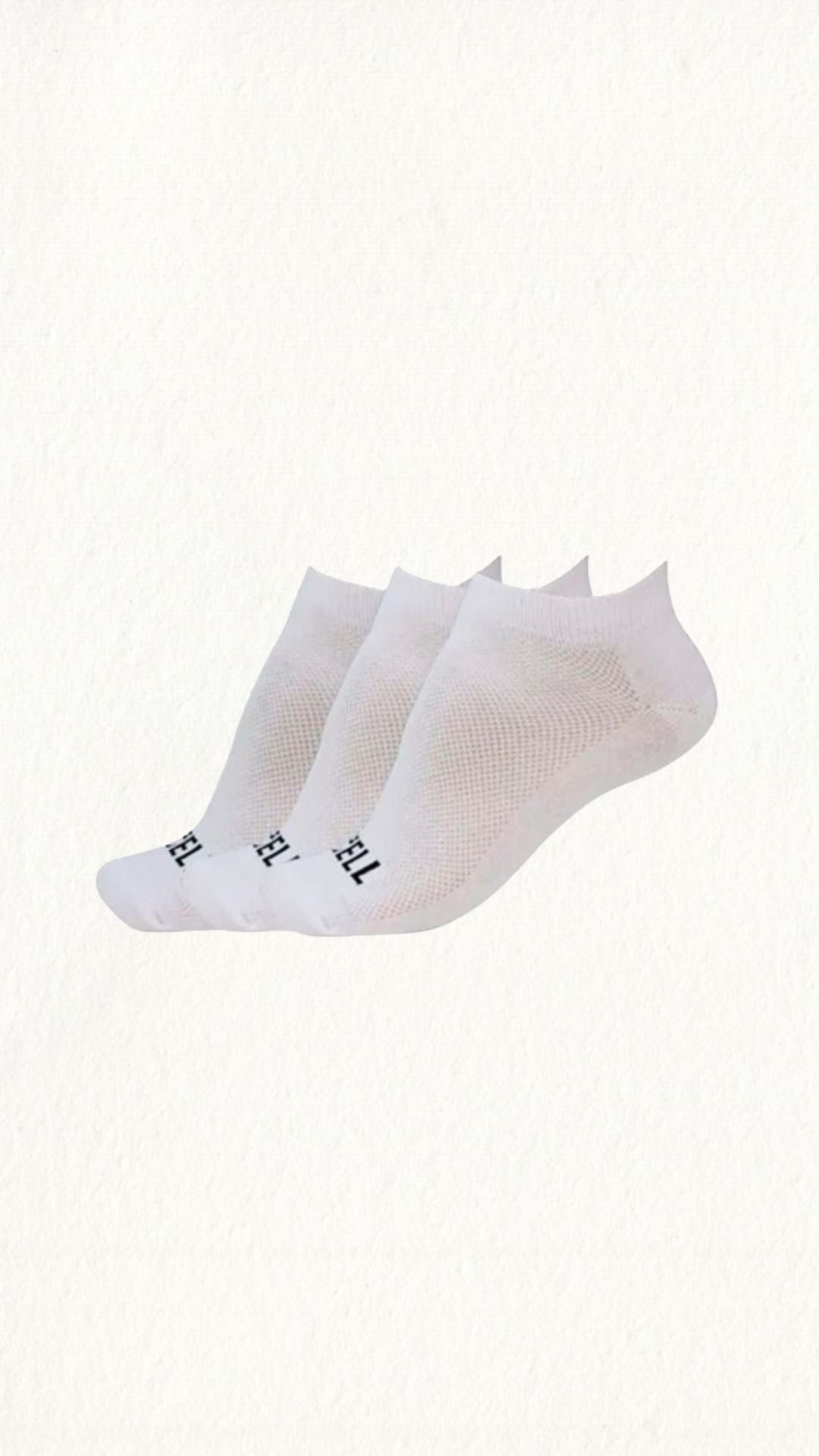 Kit 3 Meias Invisíveis Gell Branca - Gell Store