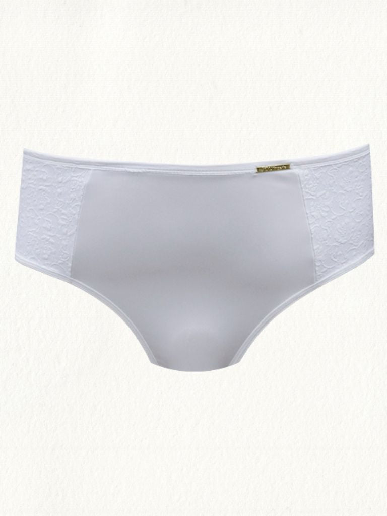 Calcinha Plus Size Microfibra Com Compressão E Renda - Gell Store
