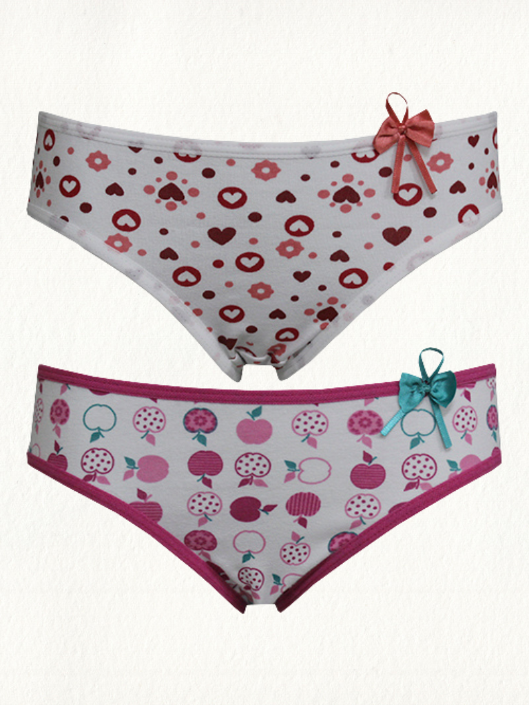 Kit 2 Calcinhas Jovem Cotton Estampado - Gell Store