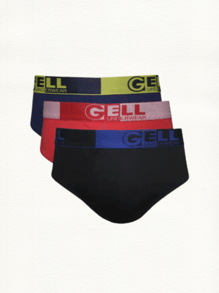 Kit 3 Cuecas Slip Microfibra Com Bojo E Elástico Personalizado Gell - Gell Store