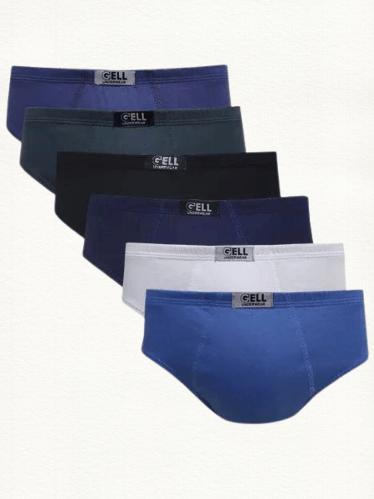 Kit 6 Cuecas Slip Microfibra Elástico Embutido - Gell Store