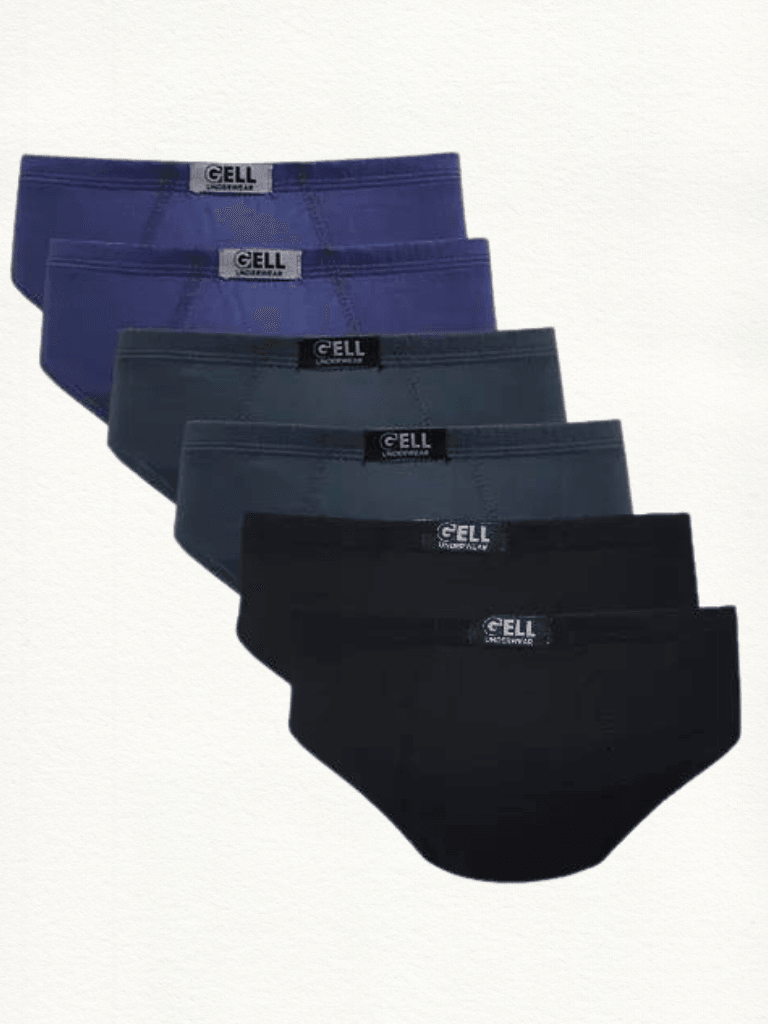 Kit 6 Cuecas Slip Microfibra Elástico Embutido - Gell Store