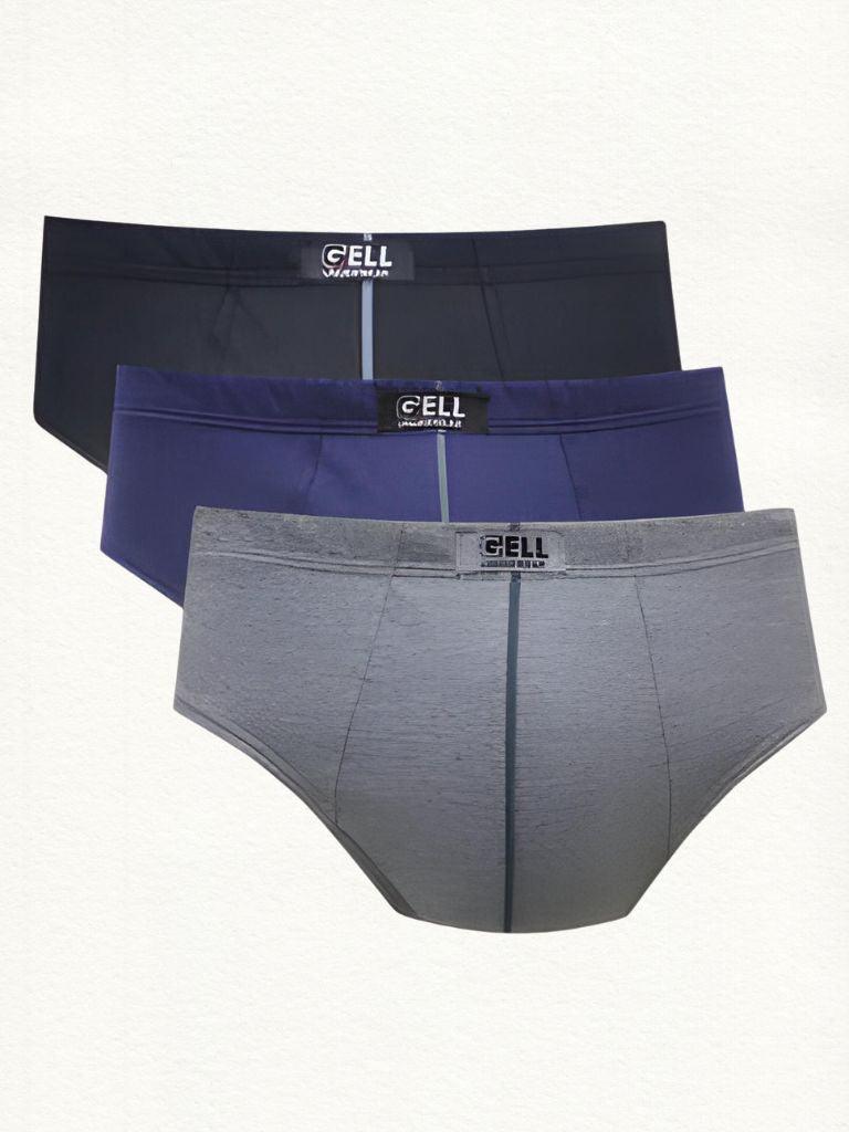 Kit 3 Cuecas Slip Algodão Com Viés Frontal - Gell Store