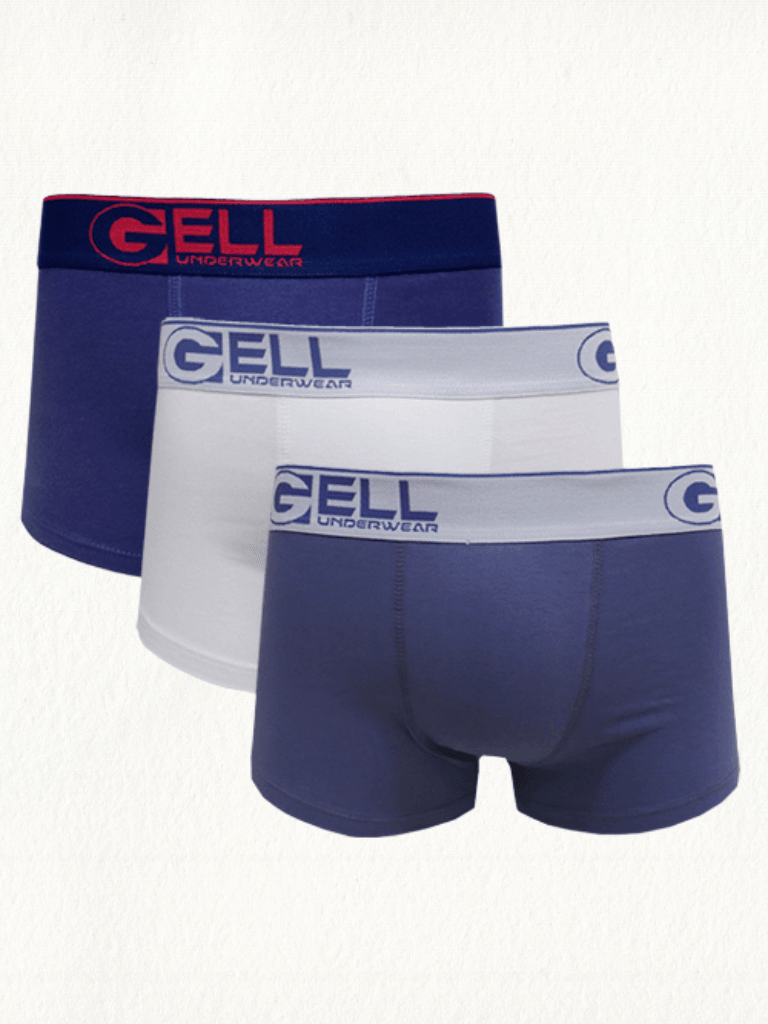 Kit 3 Cueca Boxer Sunga Algodão Cotton Com Elástico Gell - Gell Store