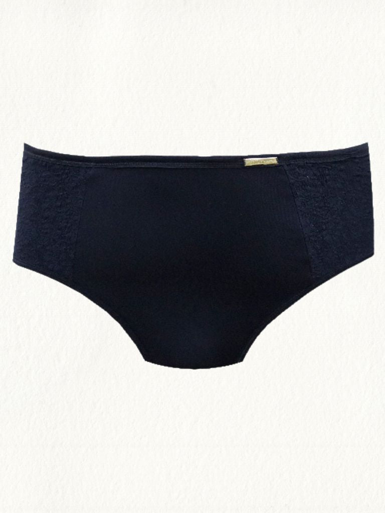 Calcinha Plus Size Microfibra Com Compressão E Renda - Gell Store