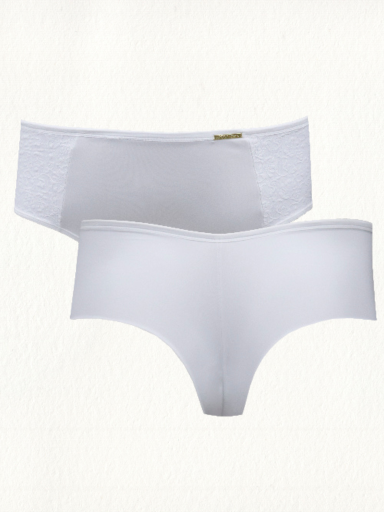 Calcinha Fio Duplo Plus Size Microfibra Com Compressão E Renda - Gell Store