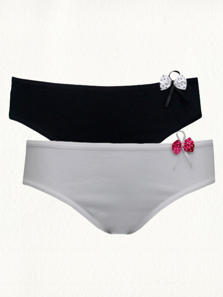 Kit 2 Calcinhas Jovem Cotton Liso - Gell Store
