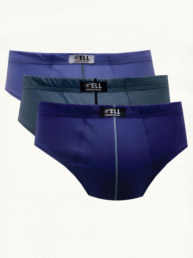 Kit 3 Cuecas Slip Algodão Com Viés Frontal - Gell Store
