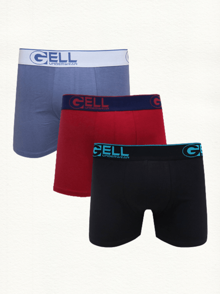 Kit 3 Cuecas Boxer Cotton Com Bojo - Gell Store