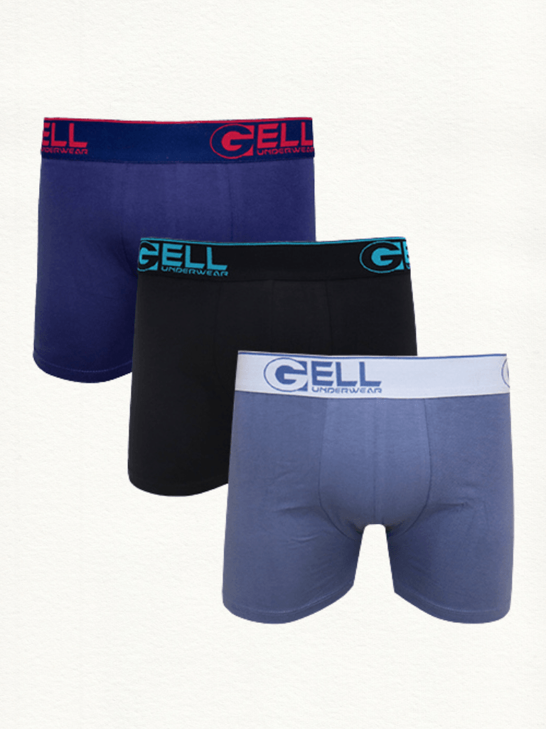 Kit 3 Cuecas Boxer Cotton Com Bojo - Gell Store