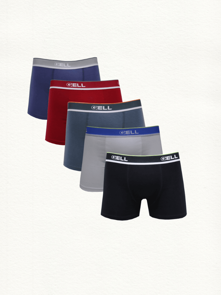 Kit 5 Cuecas Boxer Cotton - Gell Store