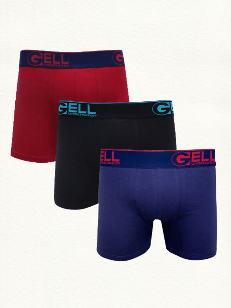 Kit 3 Cuecas Boxer Cotton Com Bojo - Gell Store
