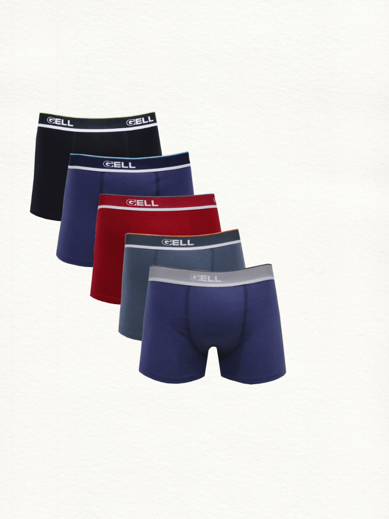 Kit 5 Cuecas Boxer Cotton - Gell Store