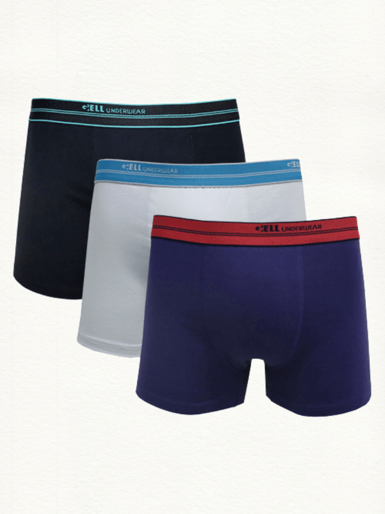 Kit 3 Cuecas Boxer Cotton - Gell Store