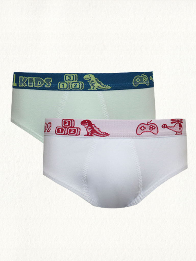 Kit 2 Cuecas Slip Kids Cotton - Gell Store