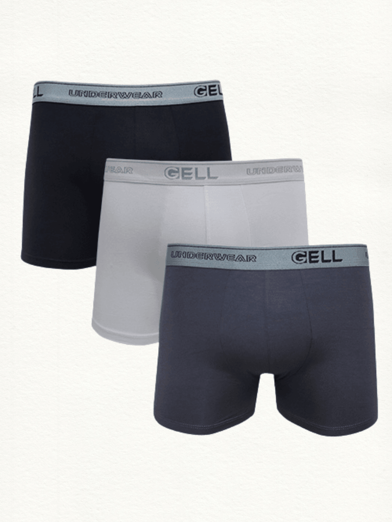 Kit 3 Cuecas Boxer Viscolycra Com Bojo - Gell Store