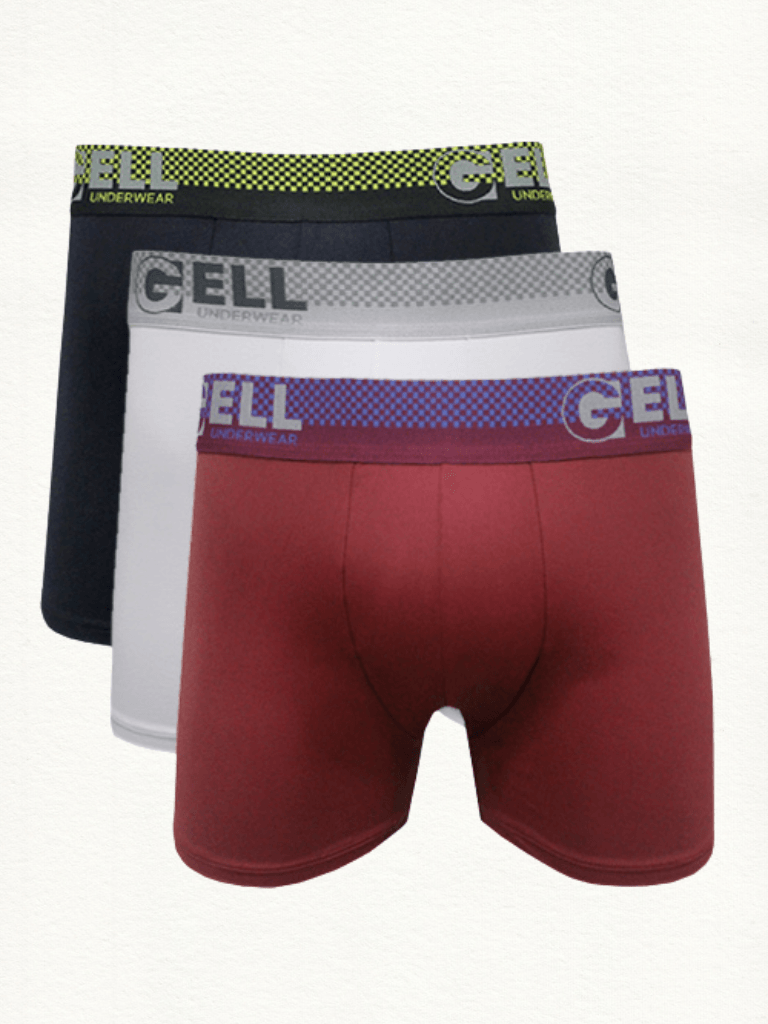 Kit 3 Cuecas Boxer Microfibra Com Bojo - Gell Store