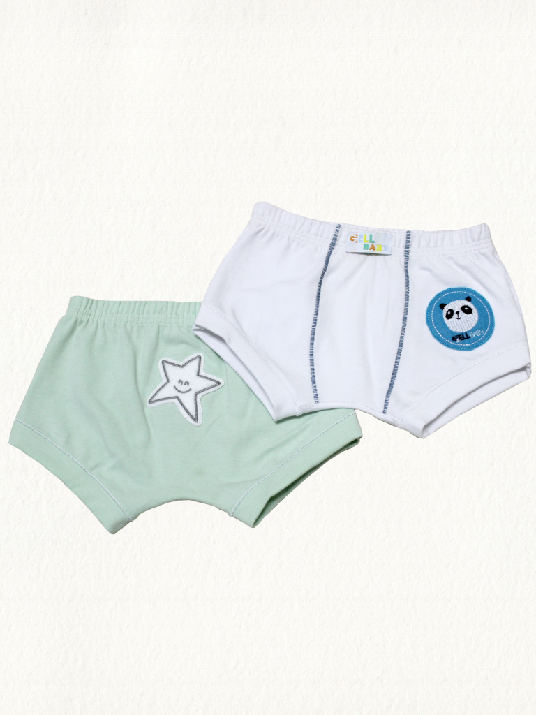Kit 2 Cuecas Sunga Baby Cotton Com Bordado - Gell Store