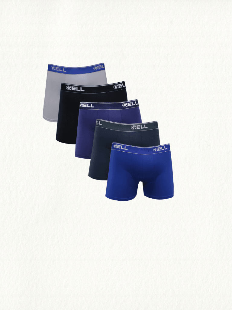 Kit 5 Cuecas Boxer Microfibra Com Bojo - Gell Store