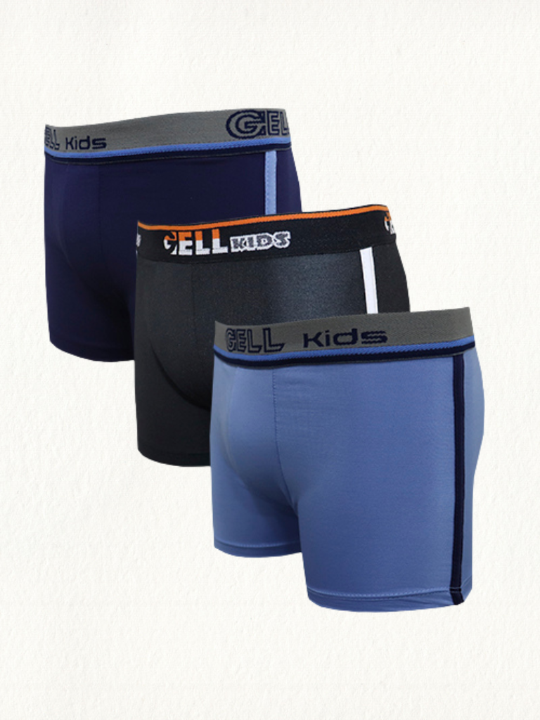 Kit 3 Cuecas Boxer Kids Microfibra Com Bojo E Viés Único - Gell Store