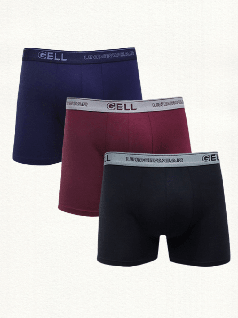 Kit 3 Cuecas Boxer Viscolycra Com Bojo - Gell Store