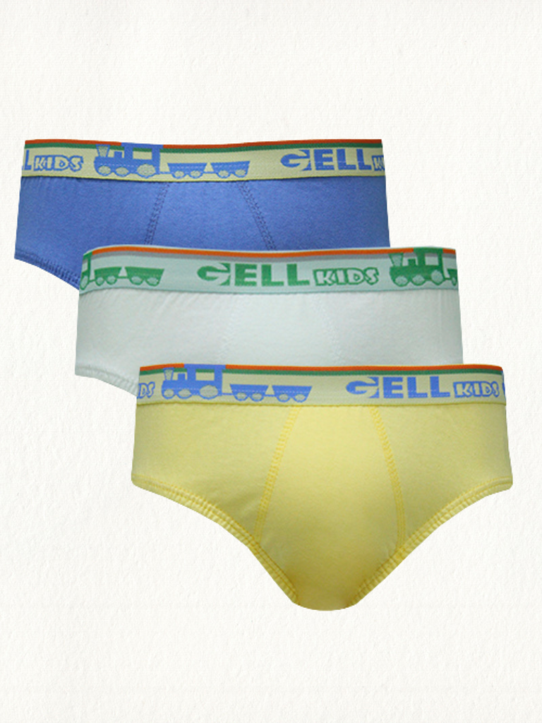 Kit 3 Cuecas Slip Kids Algodão Elástico Personalizado - Gell Store