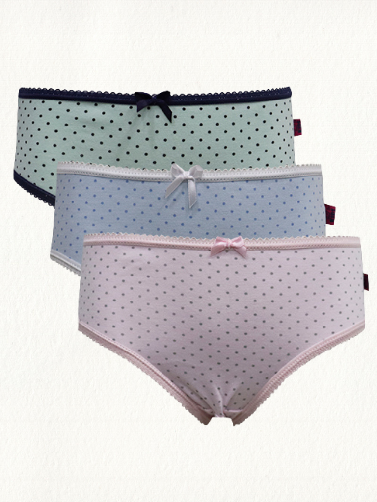 Kit 3 Calcinhas Kids Pv Bolinhas - Gell Store