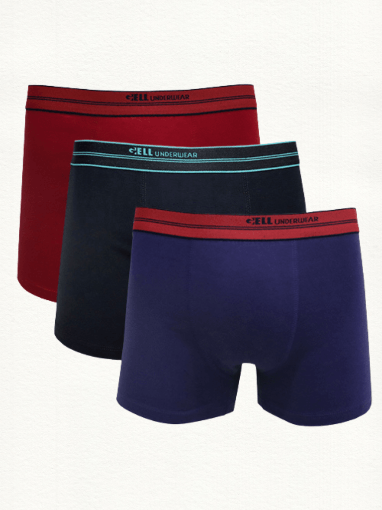 Kit 3 Cuecas Boxer Cotton - Gell Store