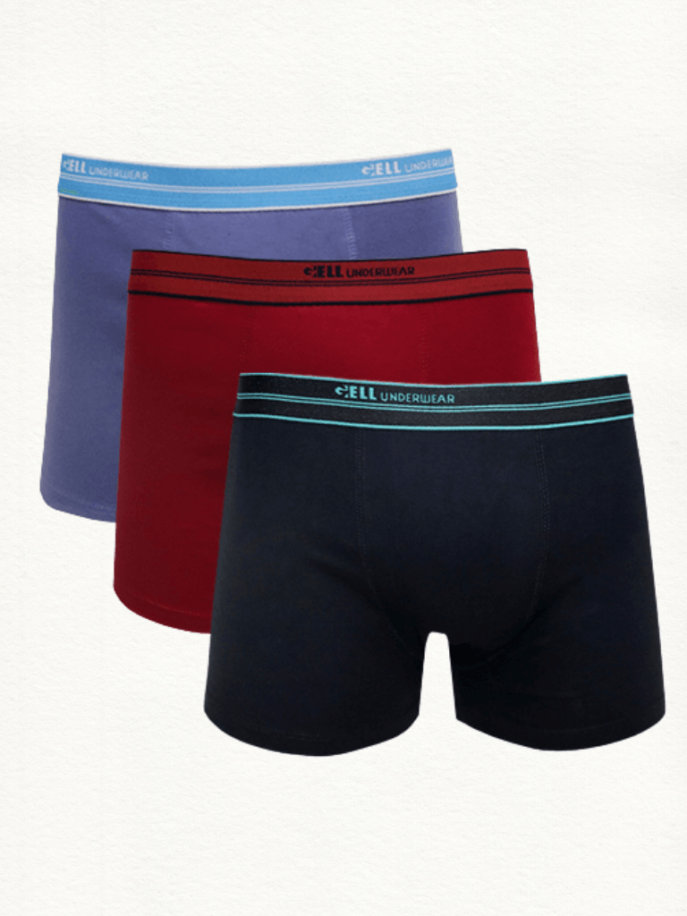 Kit 3 Cuecas Boxer Cotton - Gell Store
