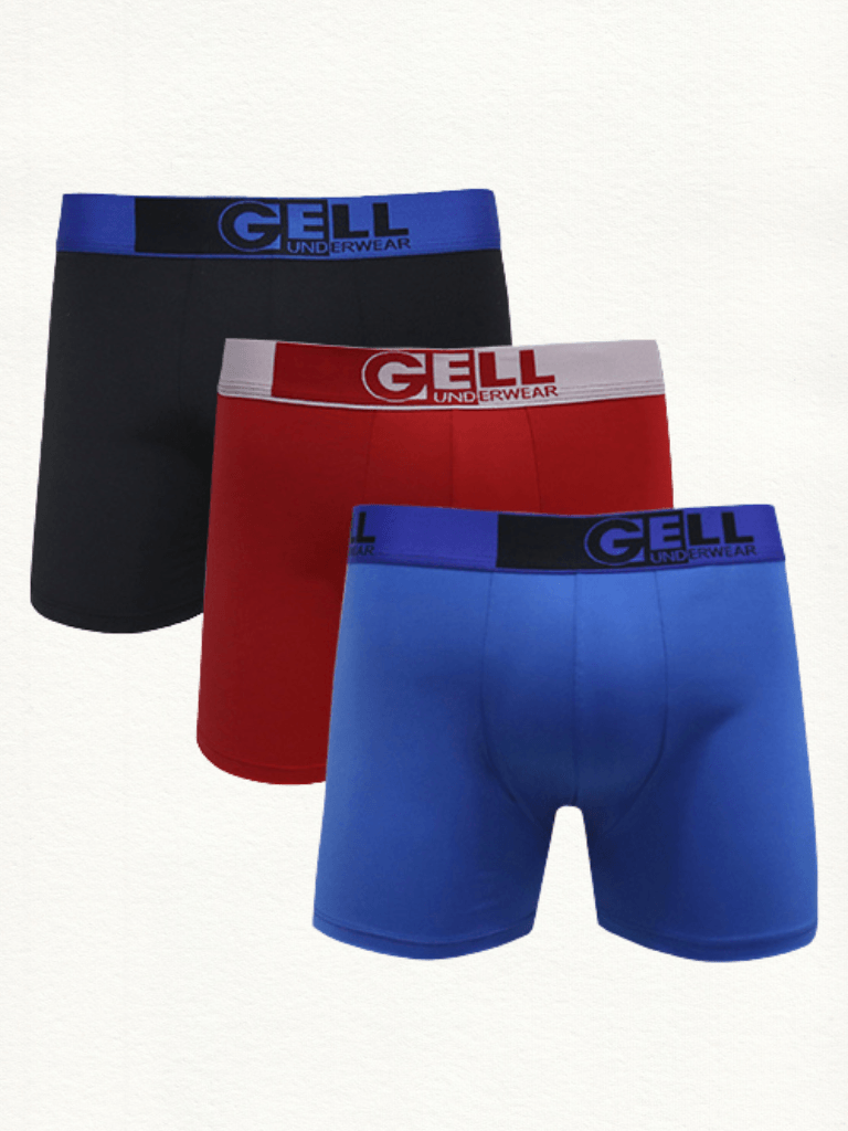 Kit 3 Cuecas Boxer Microfibra Com Bojo - Gell Store