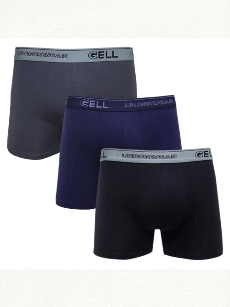 Kit 3 Cuecas Boxer Viscolycra Com Bojo - Gell Store