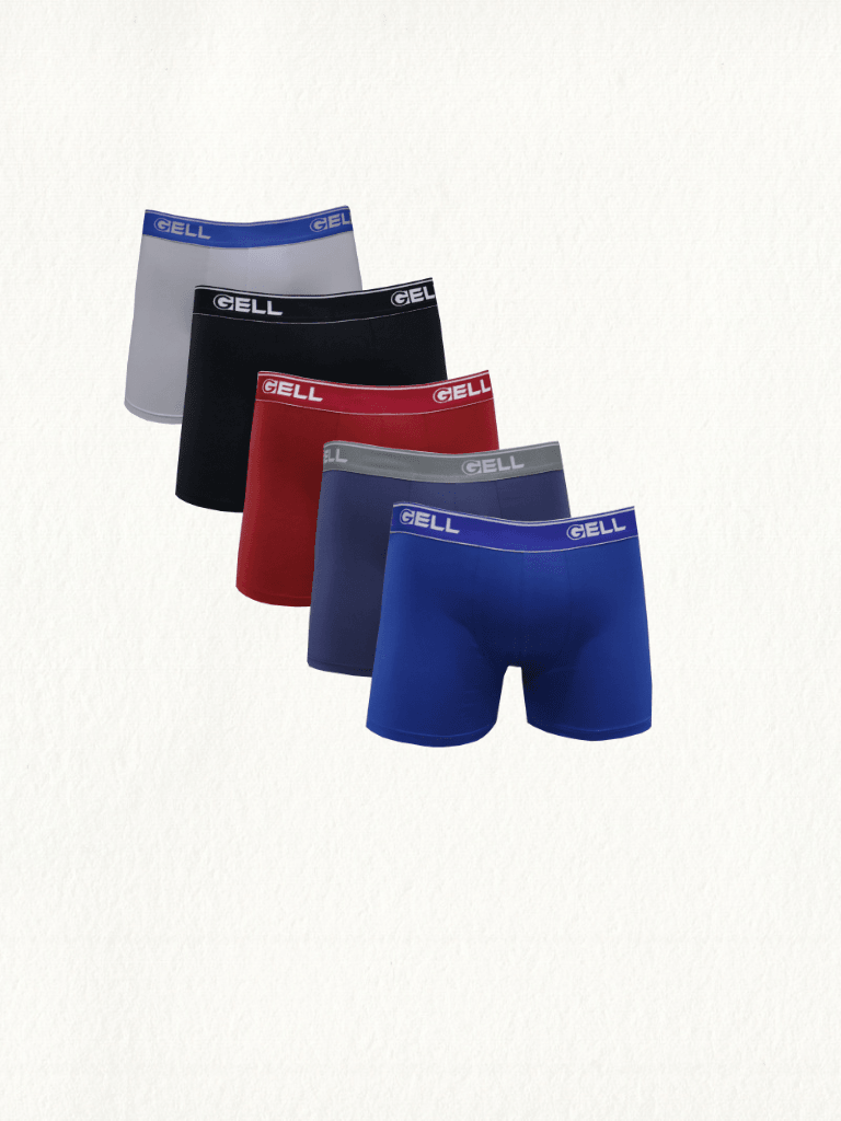 Kit 5 Cuecas Boxer Microfibra Com Bojo - Gell Store