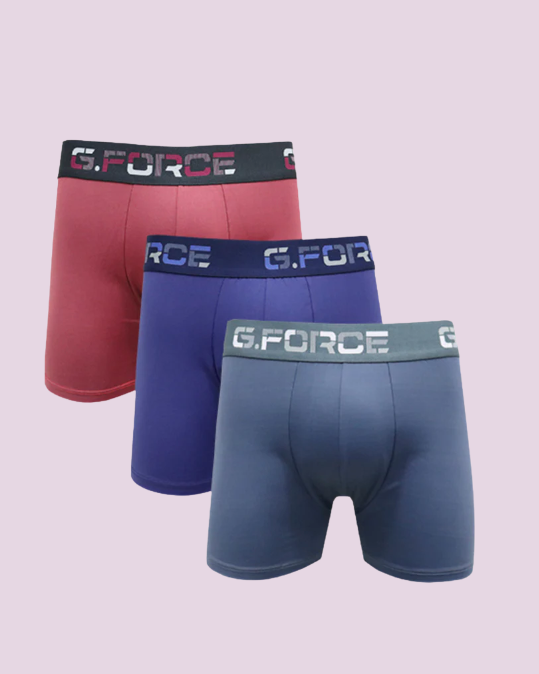 Kit 3 Cuecas Boxer G.Force Microfibra Com Bojo