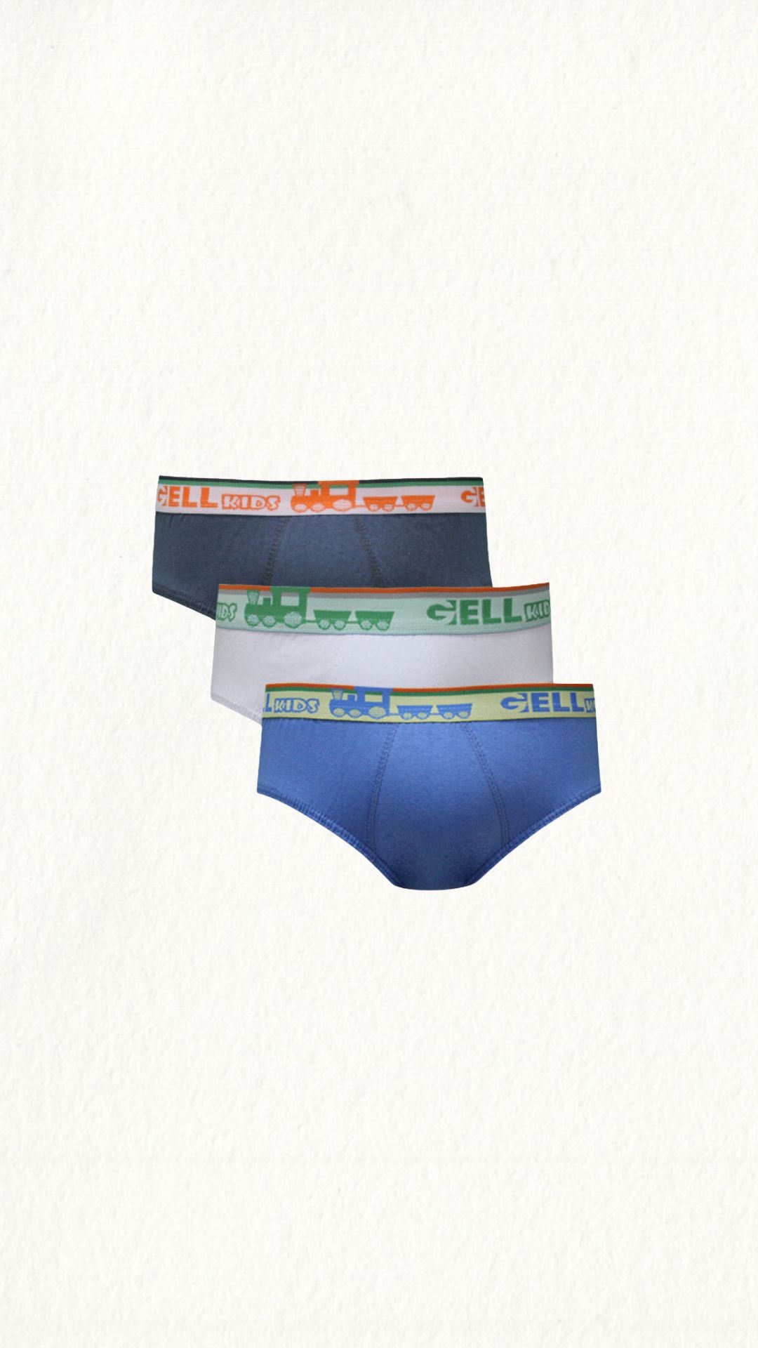 Kit 3 Cuecas Slip Kids Algodão Elástico Personalizado - Gell Store