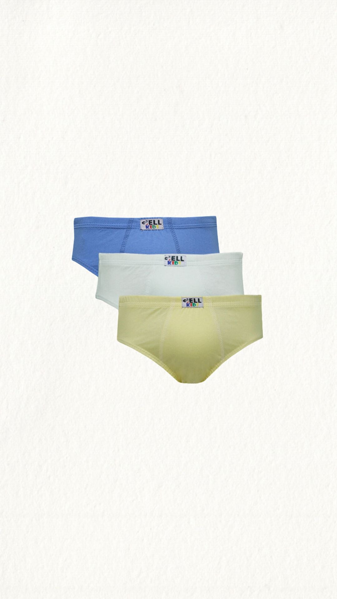 Kit 3 Cuecas Slip Kids Algodão Elástico Embutido - Gell Store
