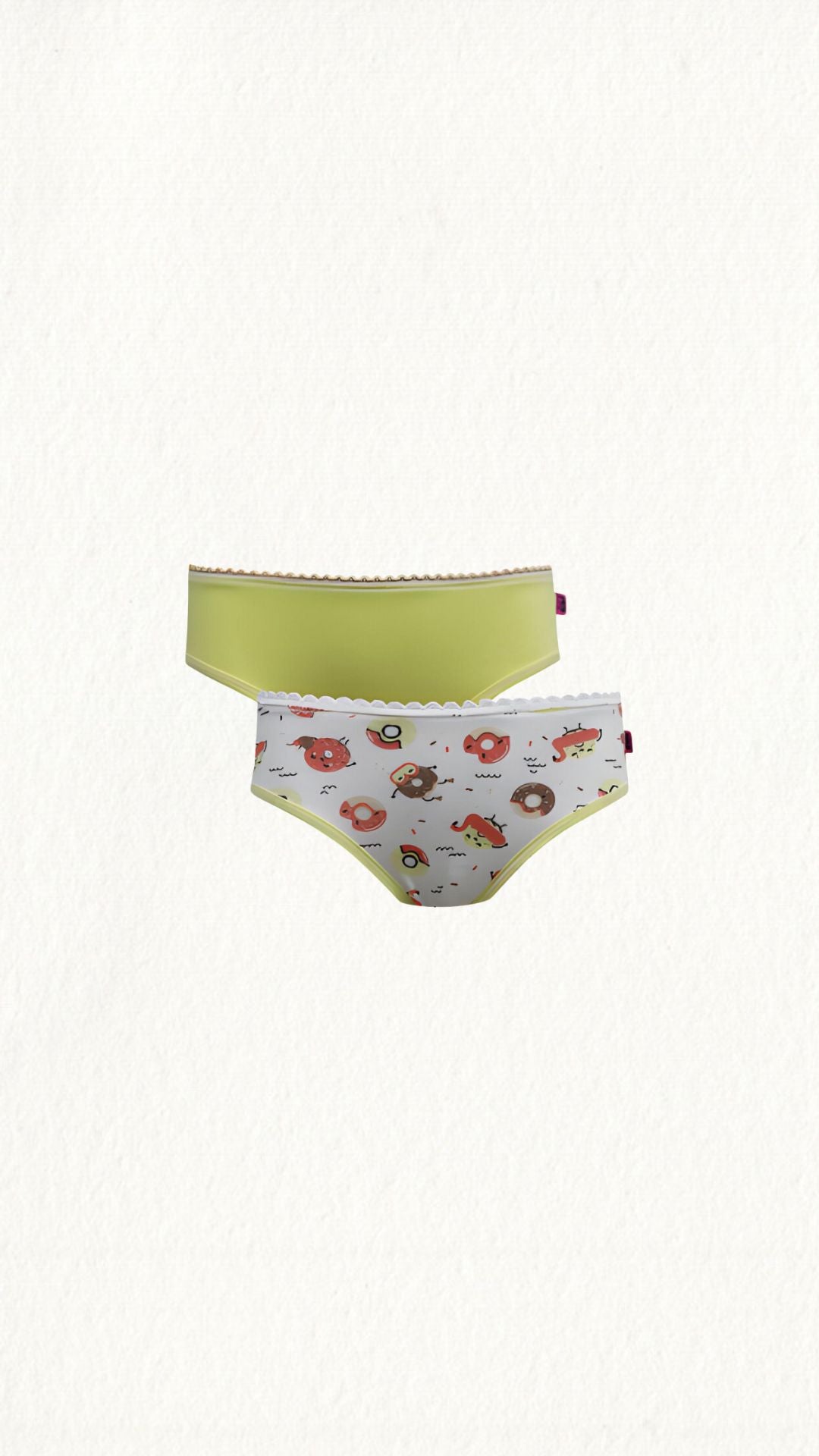 Kit 2 Calcinhas Kids Cotton Estampado e Liso - Gell Store