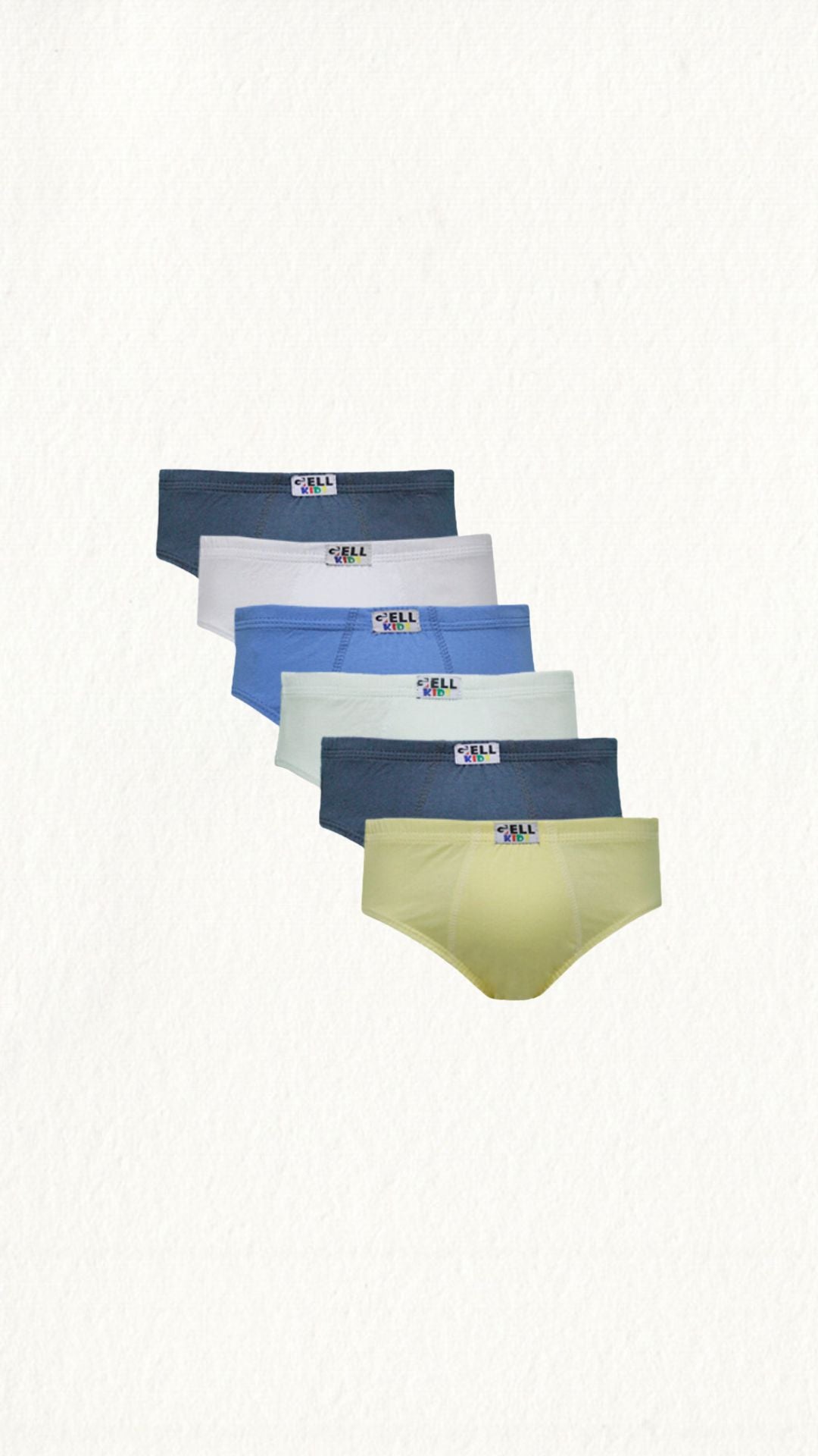 Kit 6 Cuecas Slip Kids Algodão Elástico Embutido - Gell Store