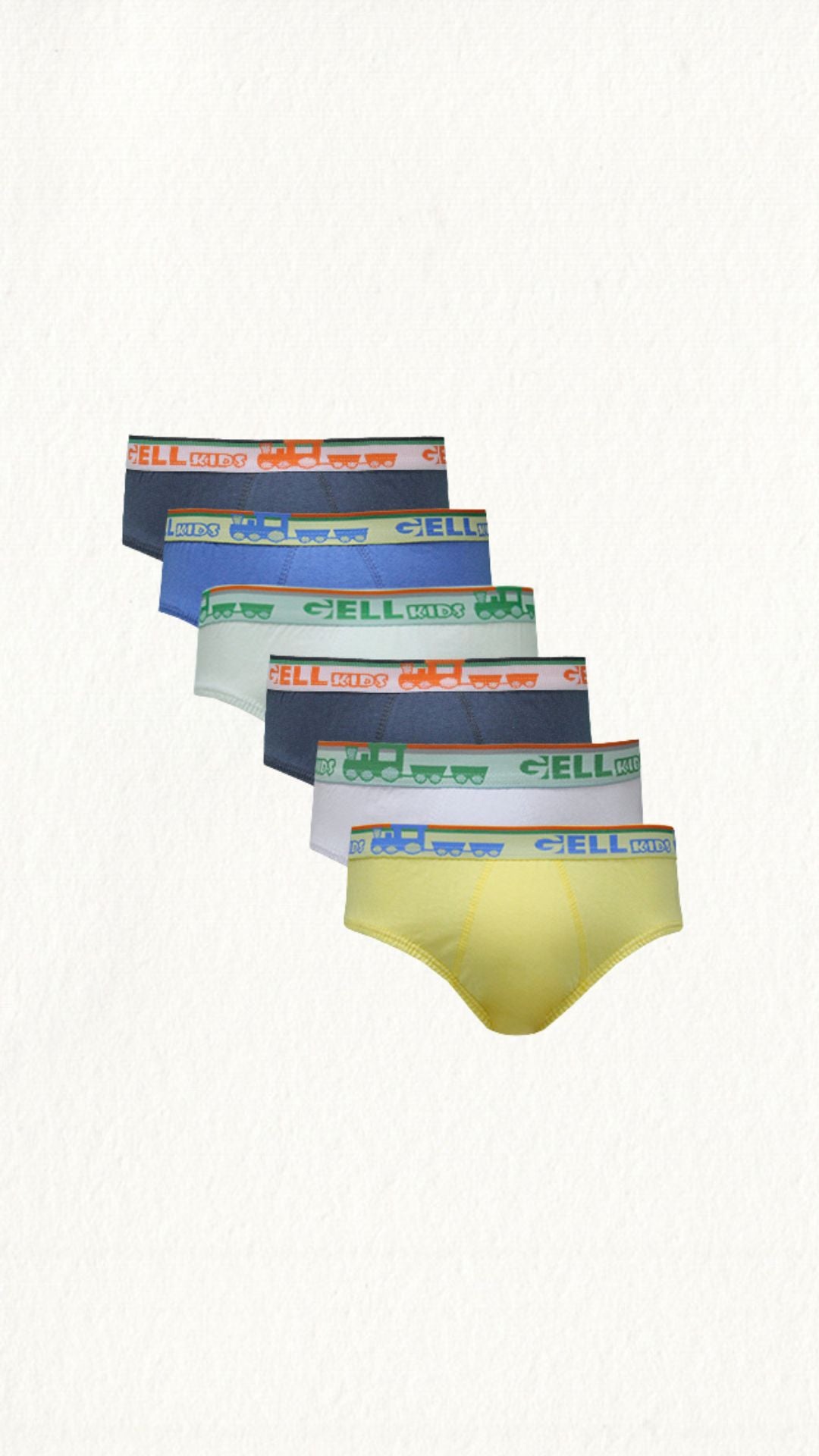 Kit 6 Cuecas Slip Kids Algodão Elástico Personalizado - Gell Store