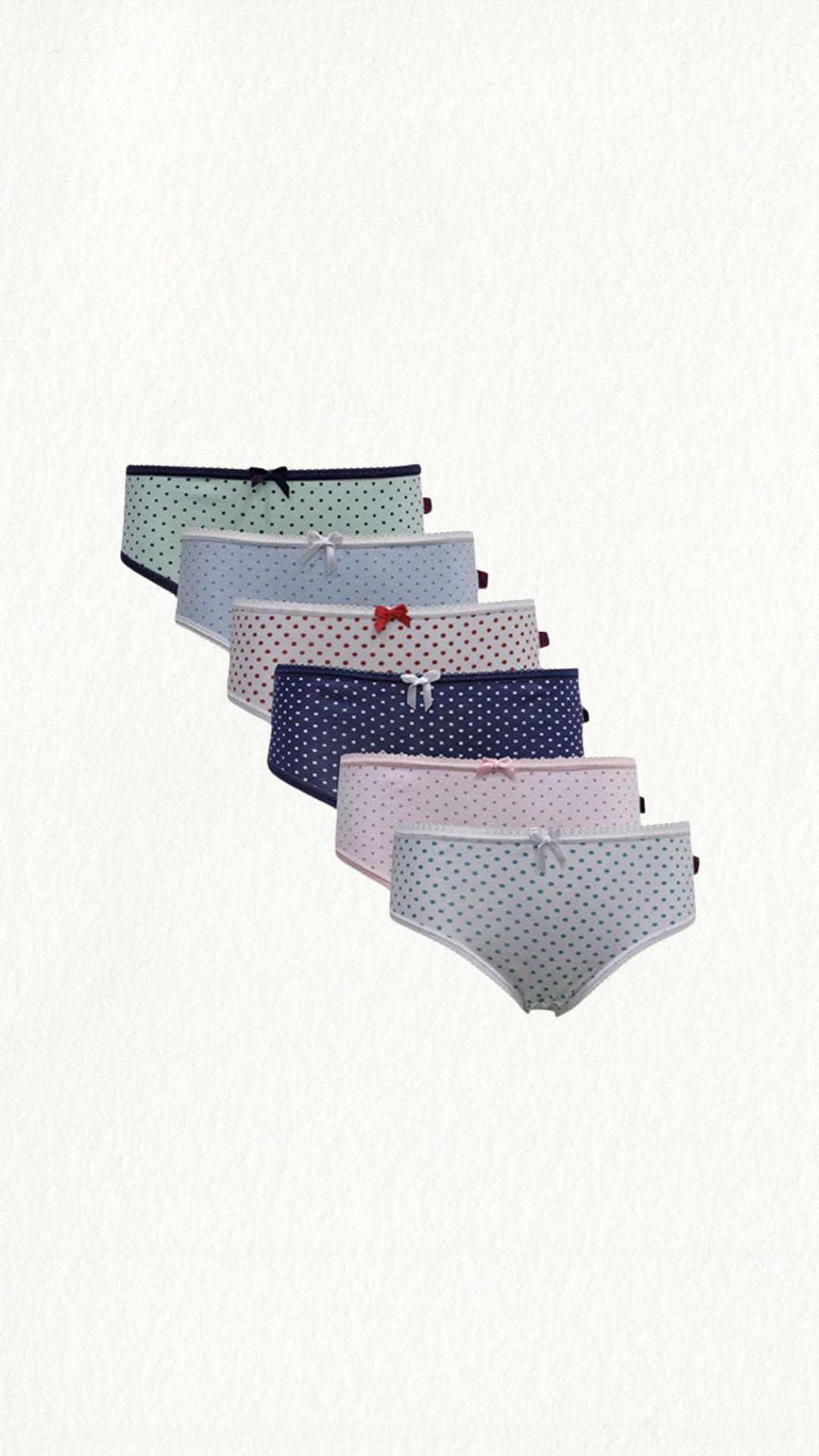 Kit 6 Calcinhas Kids Pv Bolinhas - Gell Store