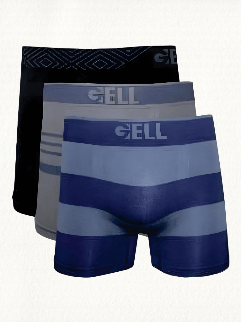 Kit 3 Cuecas Boxer Sem Costura - Gell Store