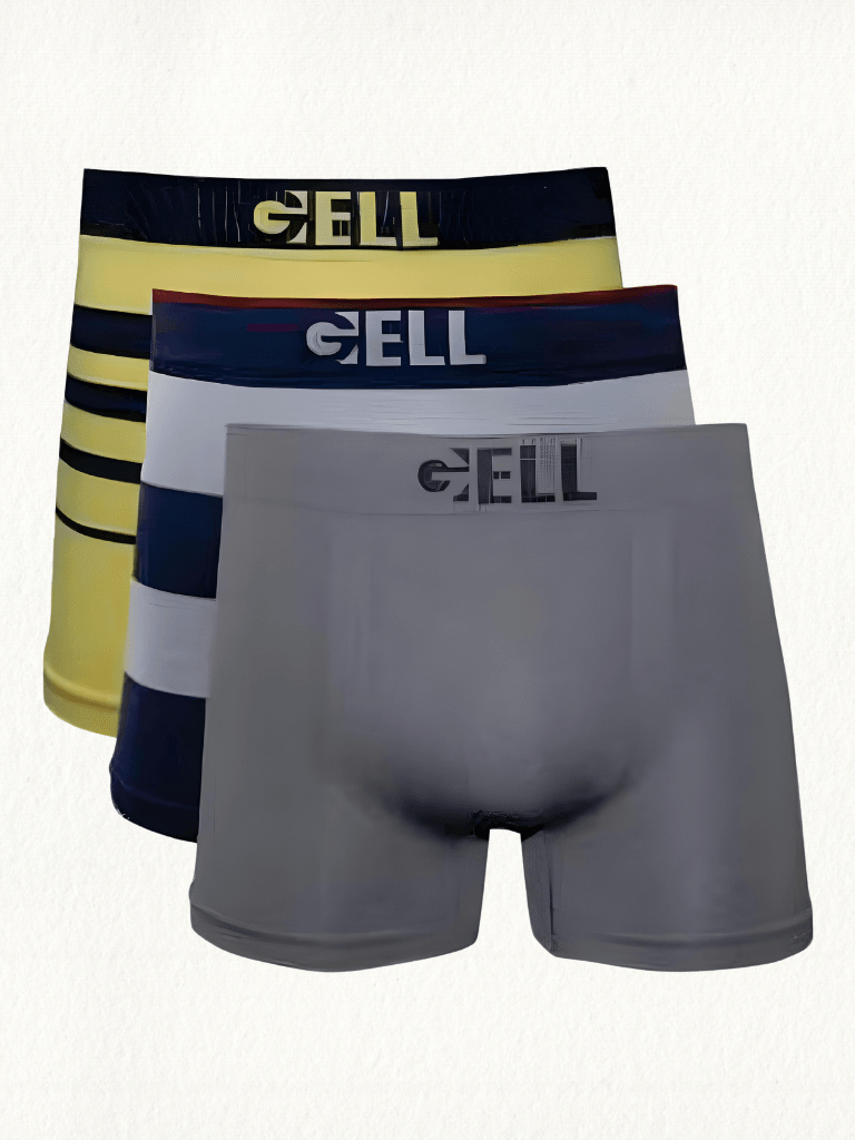 Kit 3 Cuecas Boxer Sem Costura - Gell Store