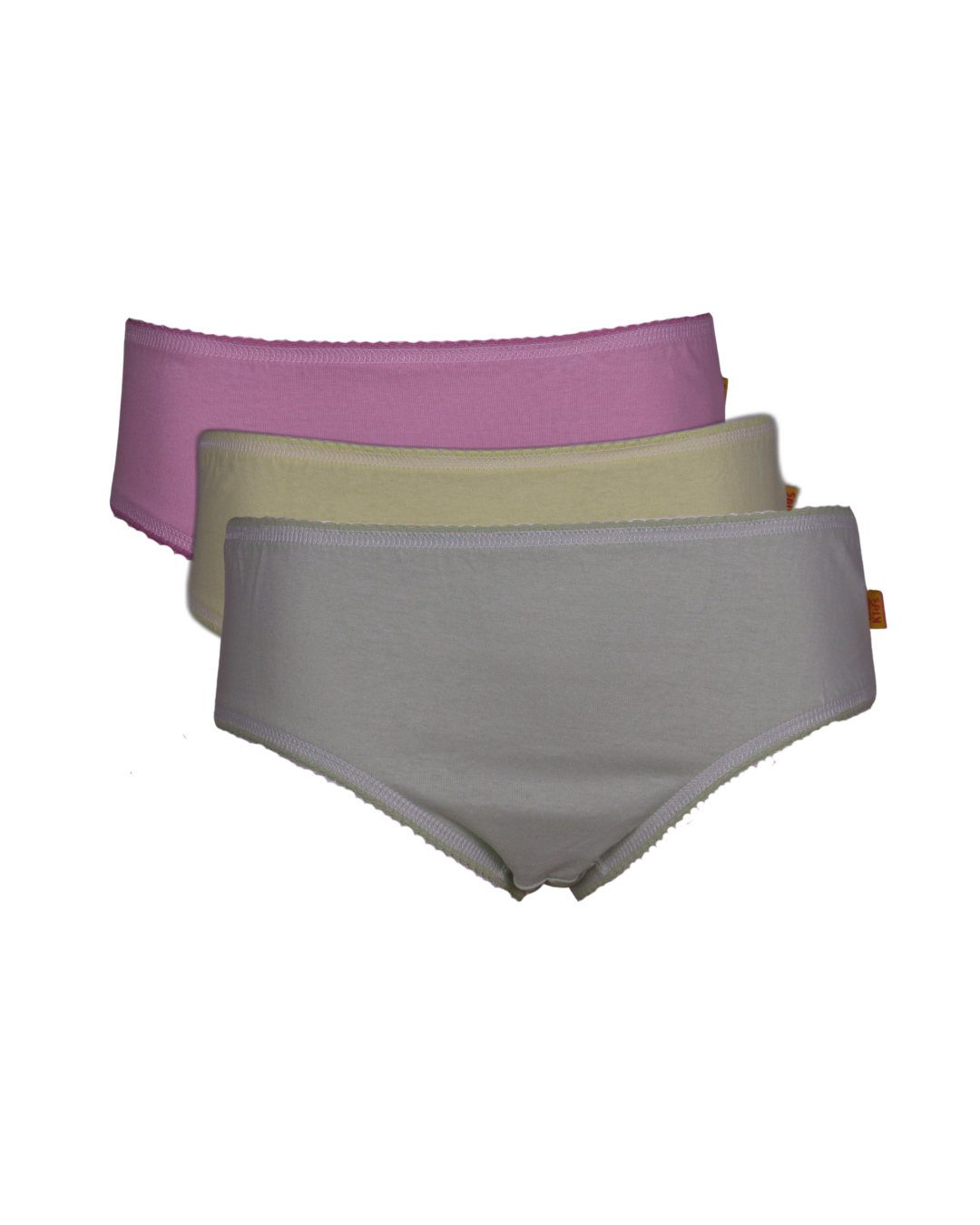 Kit com 3 Calcinhas Algodão Liso