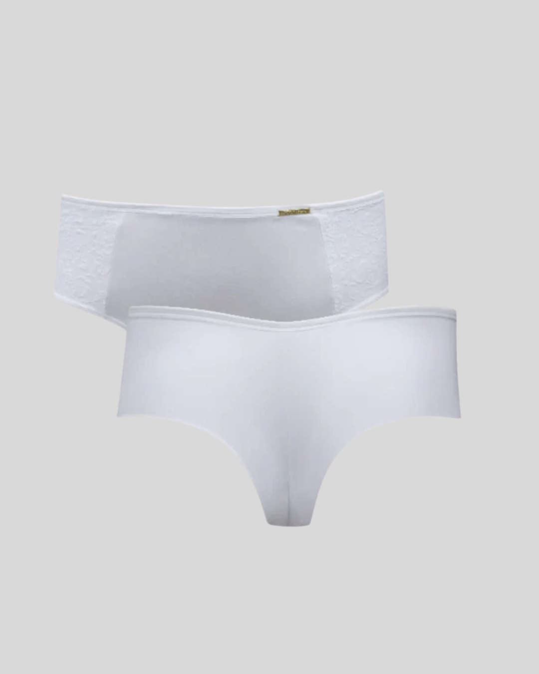 Calcinha Fio Duplo Plus Size Microfibra Com Compressão E Renda