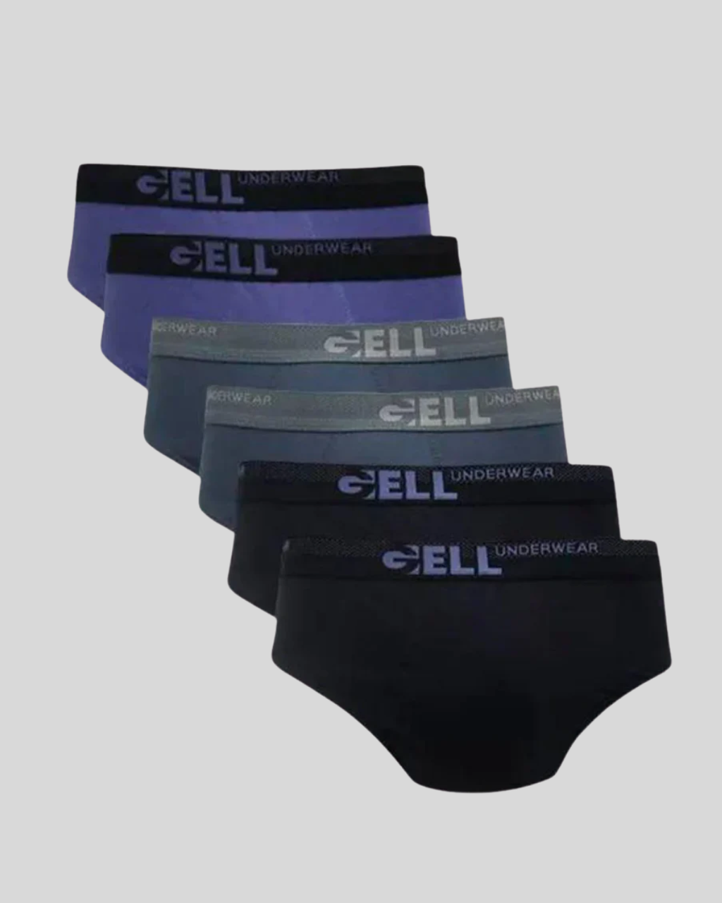Kit 6 Cuecas Slip Algodão Com Elástico Personalizado Gell