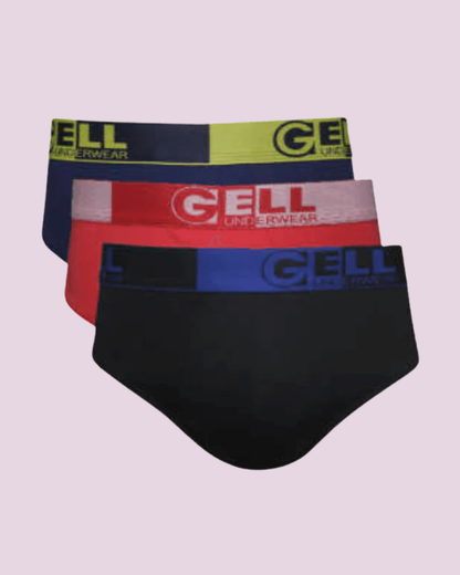 Kit 3 Cuecas Slip Microfibra Com Bojo E Elástico Personalizado Gell