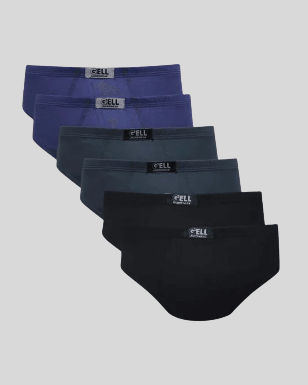 Kit 6 Cuecas Slip Microfibra Elástico Embutido