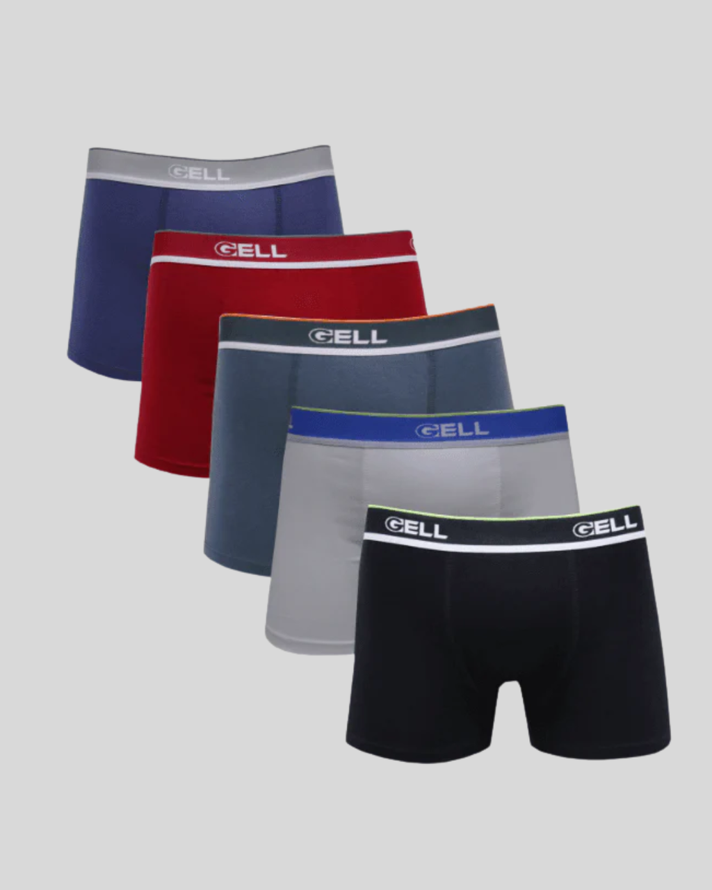 Kit 5 Cuecas Boxer Cotton