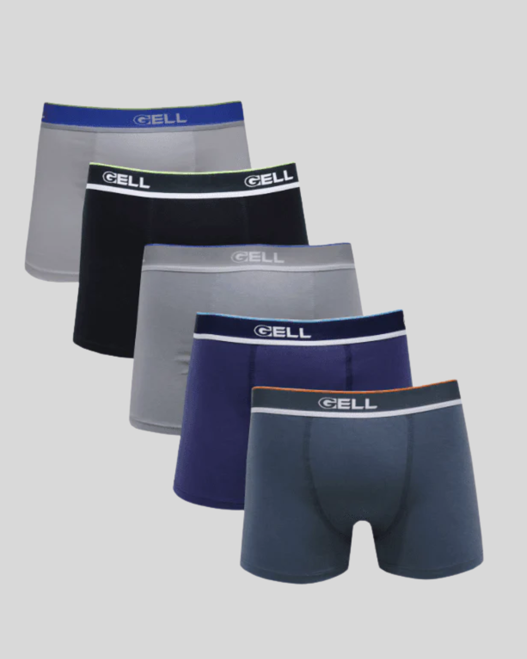 Kit 5 Cuecas Boxer Cotton